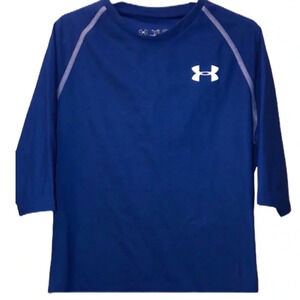 UNDER ARMOUR NWT BOYS BLUE SHIRT SWIM BEACH GYM SUMMER TOPS CASUAL SIZE L YLG